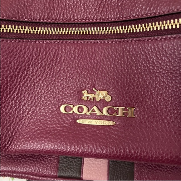 Coach Burgundy Leather Backpack - Picture 2 of 8